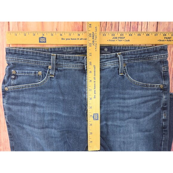 Adriano Goldschmied The Everett Slim Straight Jeans 36x32 Mens Blue Denim - Picture 8 of 9